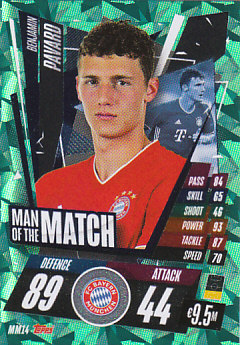 Benjamin Pavard Bayern Munchen 2020/21 Topps Match Attax CL Man of the Match #MM14